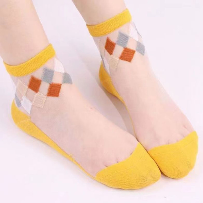 Letné tenké sklenené pančuchy detské sexy vatové ponožky